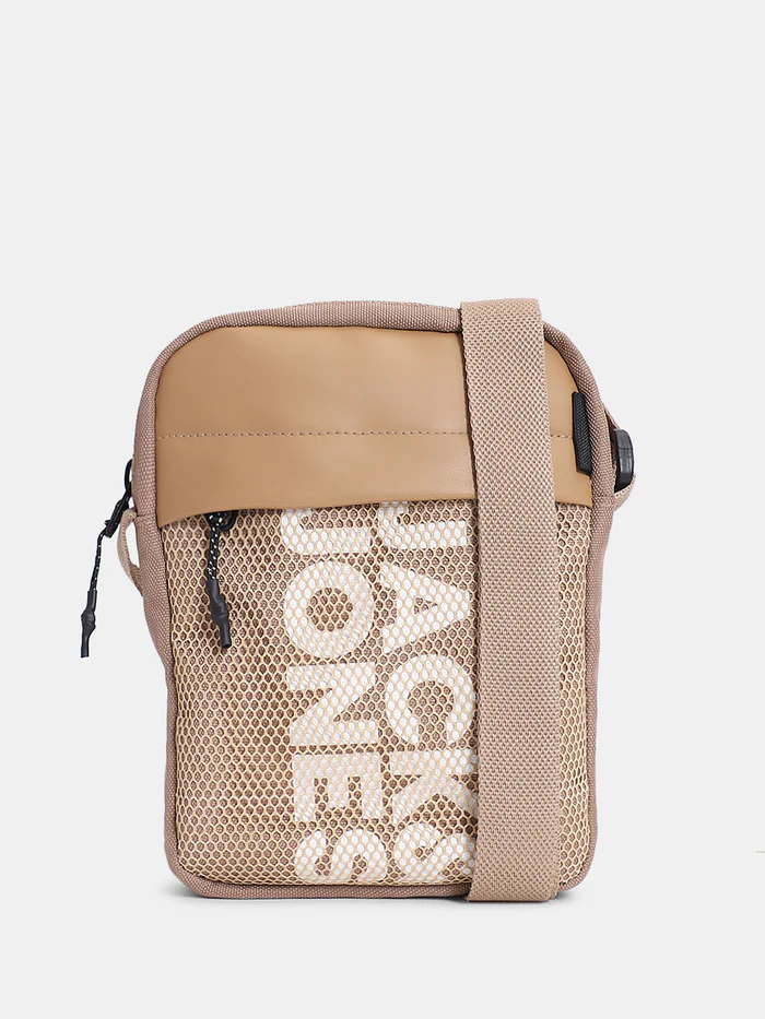 BEIGE MESH SLING BAG - Image 3