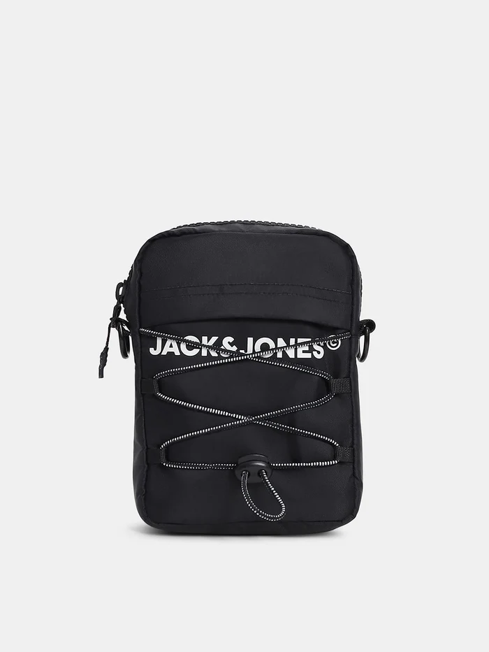 BLACK LOGO PRINT SLING BAG - Image 3